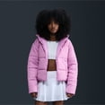 thumbnail image 1 of Women's Nike Sportswear Therma-FIT Hooded Classic Puffer Jacket Color: Beyond Pink Size: SMALL, 1 of 3