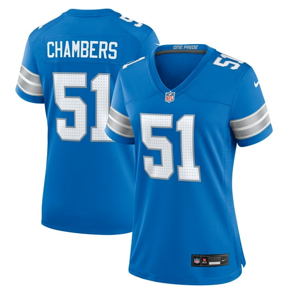 Women's Nike Steele Chambers Blue Detroit Lions Game Jersey