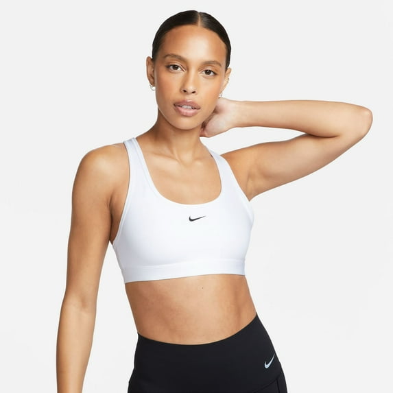 Women's Nike Swoosh Light Support Sports Bra Color: White Size: XX LARGE