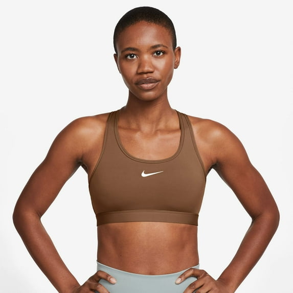 Women's Nike Swoosh Medium Support Padded Sports Bra Color: Light British Tan Size: MEDIUM