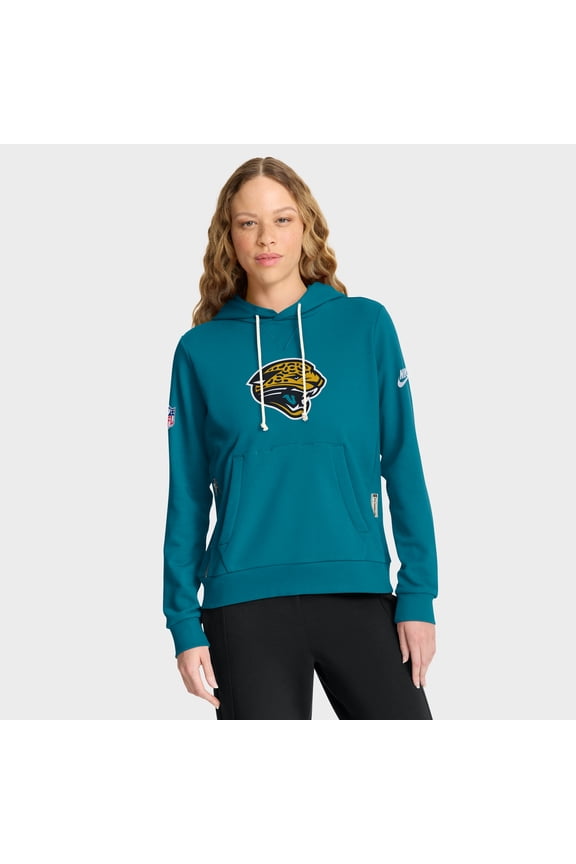 Women's Nike Teal Jacksonville Jaguars Throwback Sideline Standard Issue Dri-FIT Hoodie