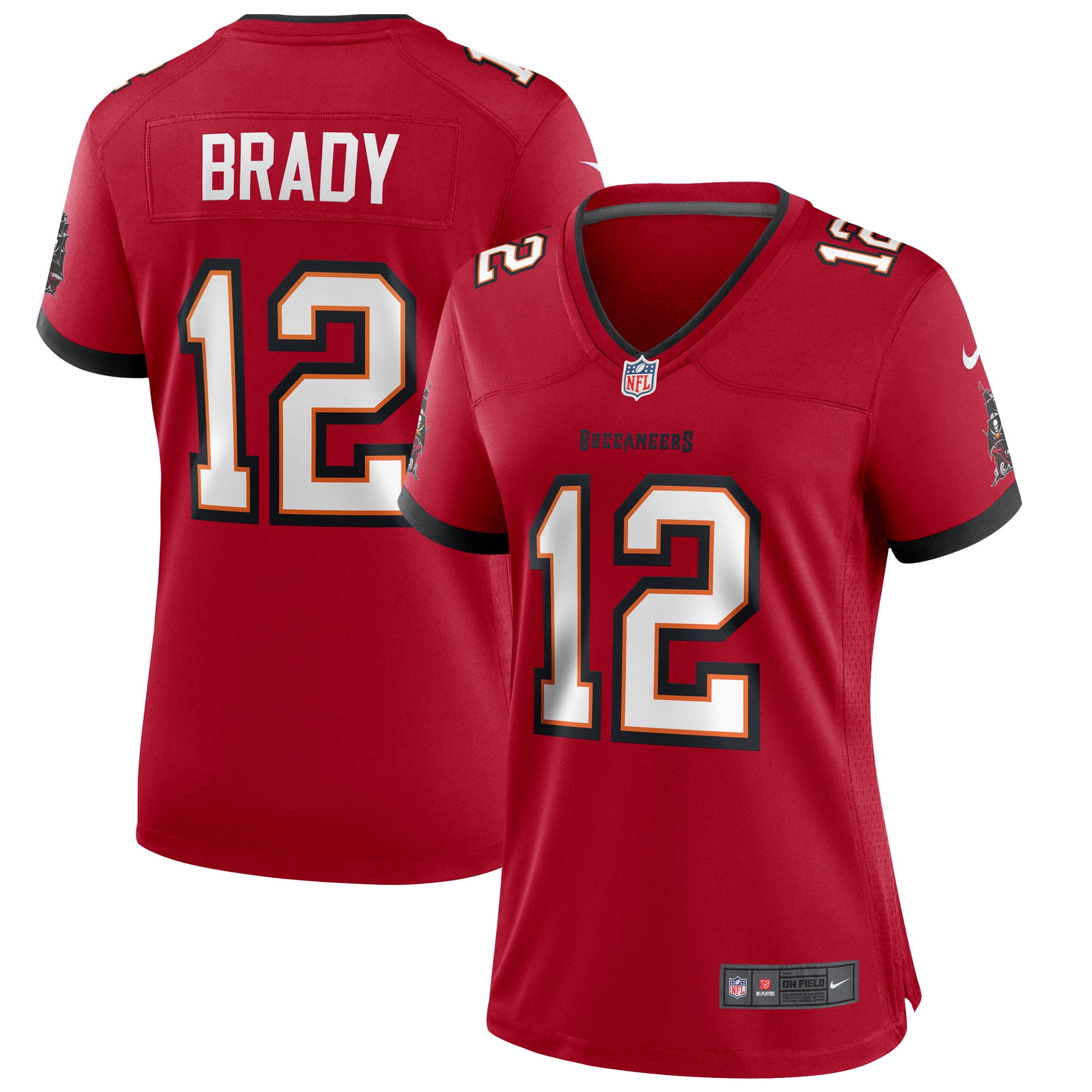 Women's Nike Tom Brady Red Tampa Bay Buccaneers Game Jersey 