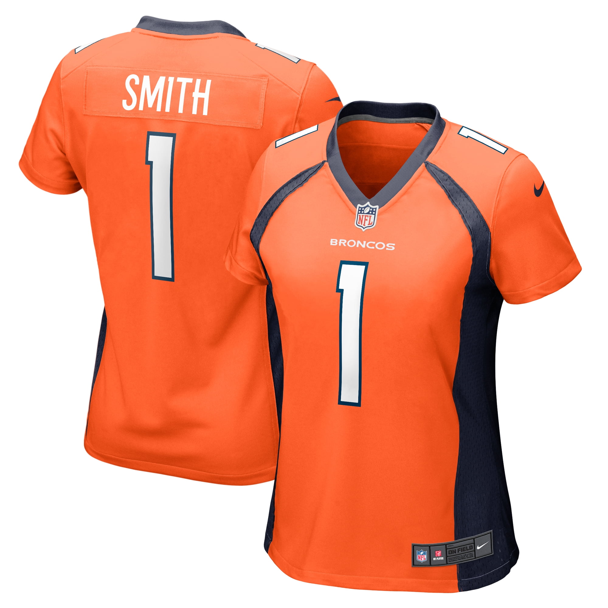 Women s Nike Tremon Smith Orange Denver Broncos Team Game Jersey Walmart