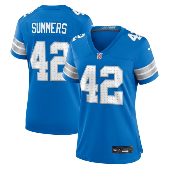 Women's Nike Ty Summers Blue Detroit Lions Team Game Jersey