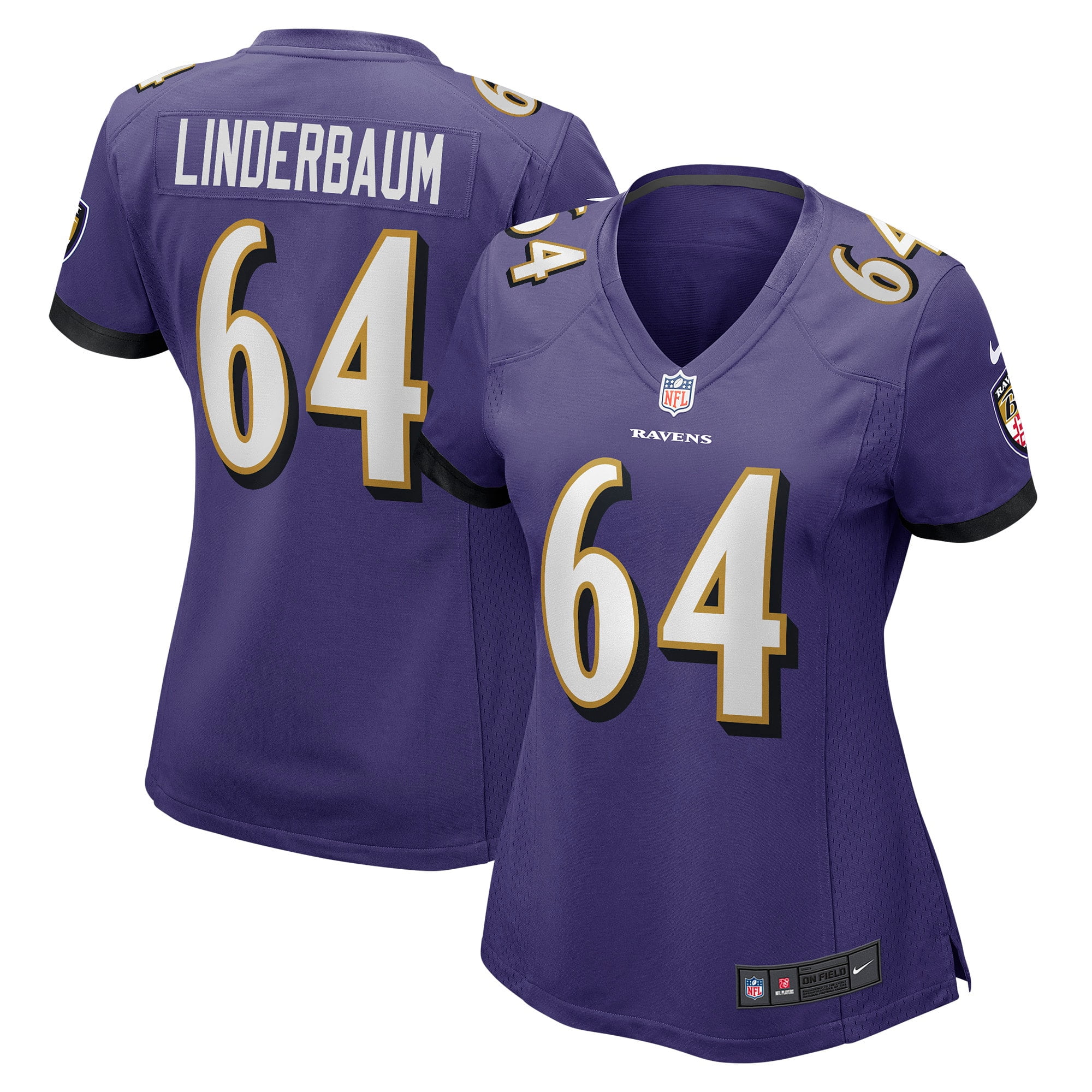 Women s Nike Tyler Linderbaum Purple Baltimore Ravens Player Game Jersey Walmart