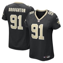 Women's Nike Vernon Broughton Black New Orleans Saints Team Game Jersey