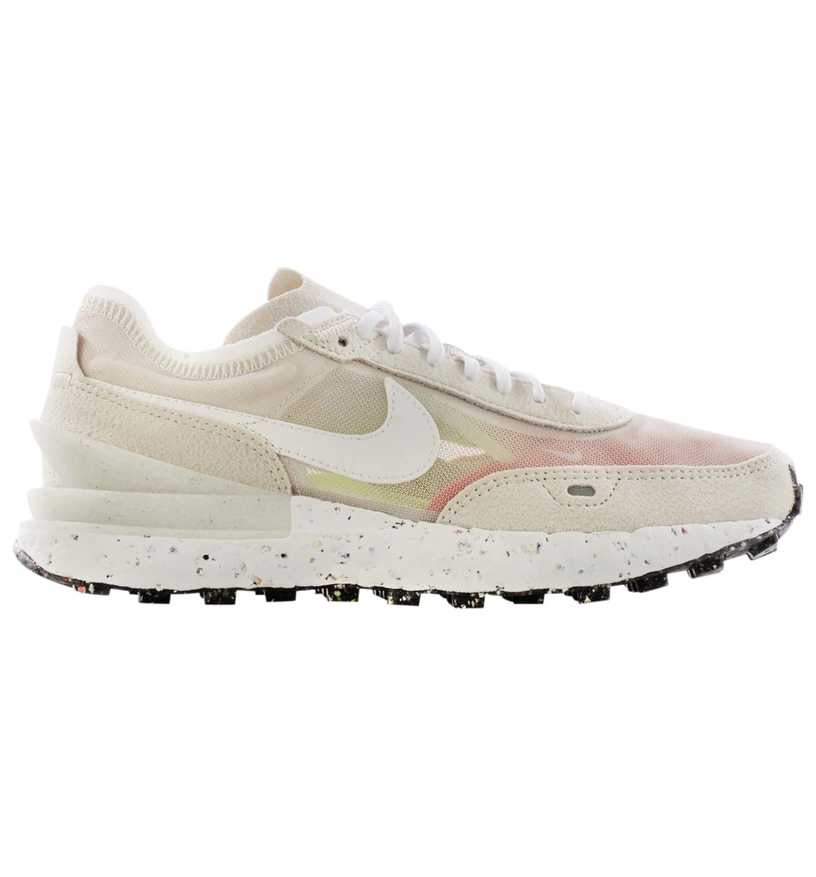 nike waffle one black white & orange