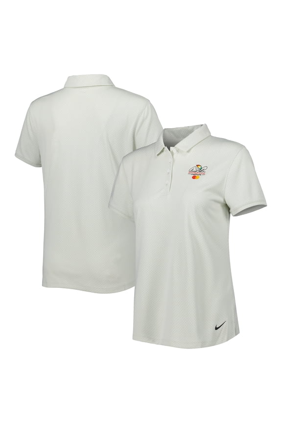 Women's Nike White Arnold Palmer Invitational Victory Texture Performance Polo