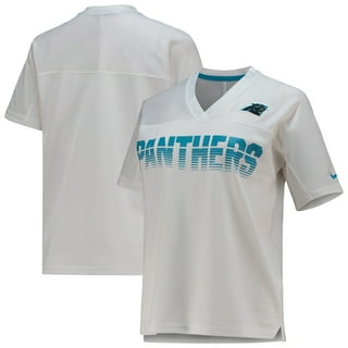 New Era Women's NFL Carolina Panthers T-Shirt Drawstring V-Neck Tee C40061L  - Sports Diamond