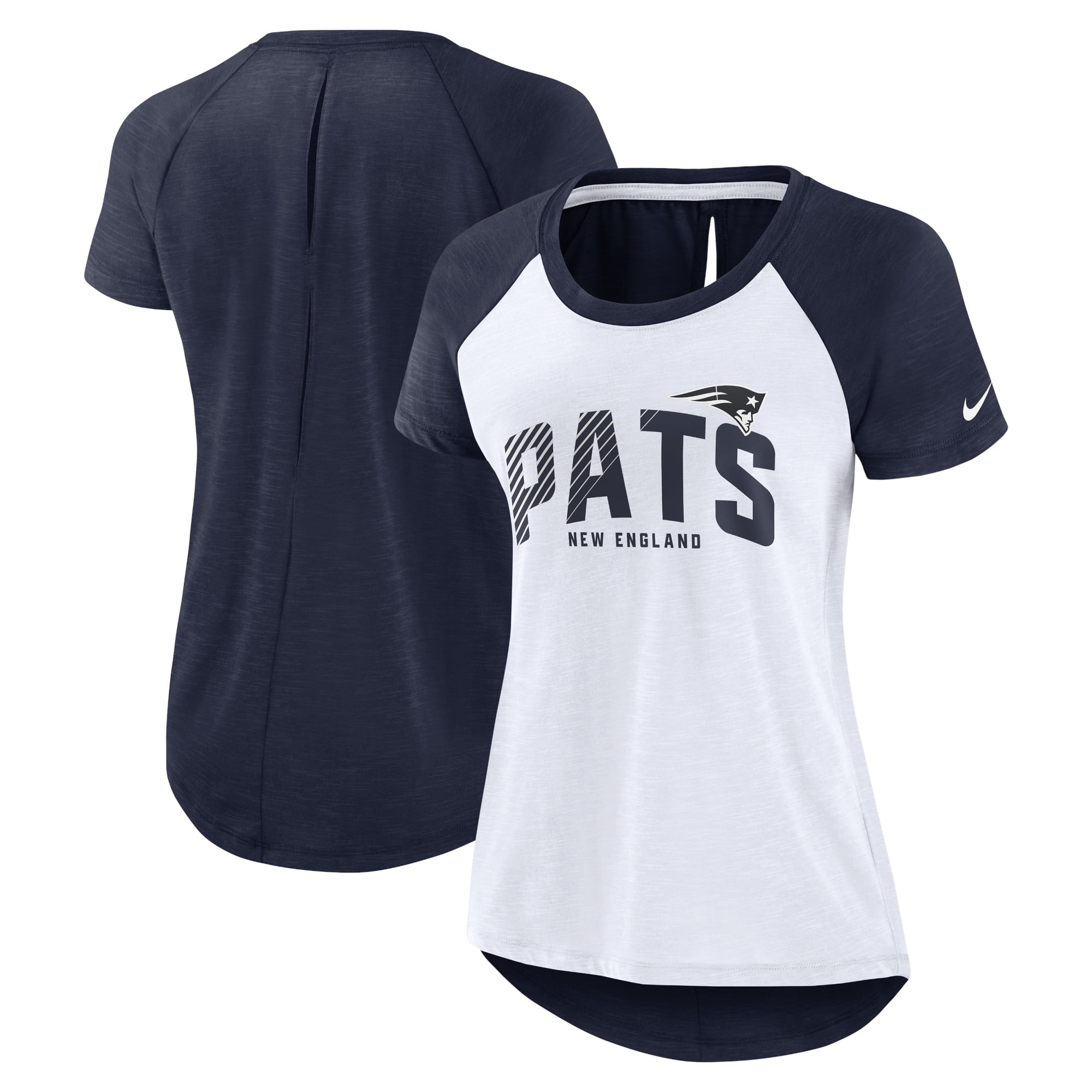 Women's Nike White/Orange Miami Dolphins Rewind Ringer T