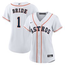 Women's-Nike  White Houston Astros #1 Bride Home Replica Jersey