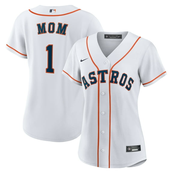 Women's-Nike  White Houston Astros #1 Mom Home Replica Jersey