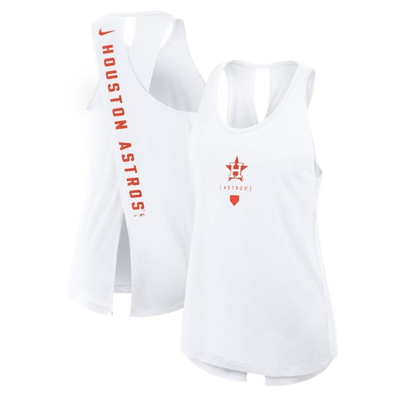 Women's Nike White Houston Astros Open-Back Crisscross Dri-FIT Tank Top