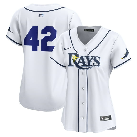 Women's Nike White Tampa Bay Rays Home 2025 Jackie Robinson Day Limited Jersey