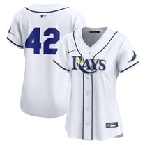 Women's Nike White Tampa Bay Rays Home 2025 Jackie Robinson Day Limited Jersey