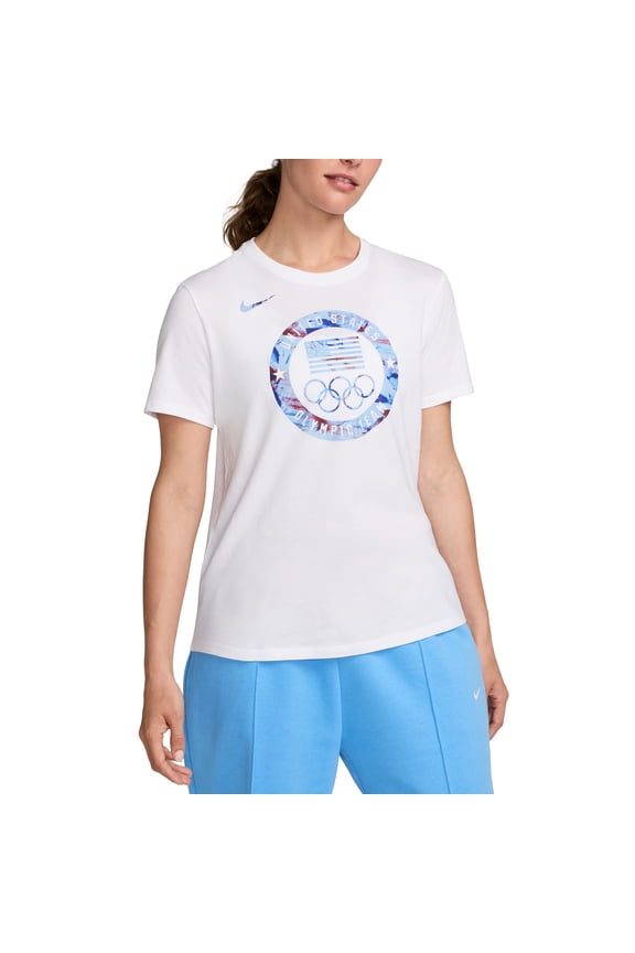 Women's Nike White Team USA Puck Club T-Shirt