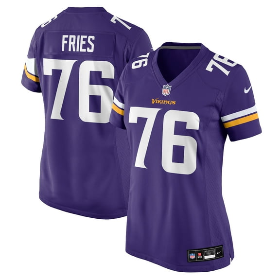 Women's Nike Will Fries  Purple Minnesota Vikings Team Game Jersey