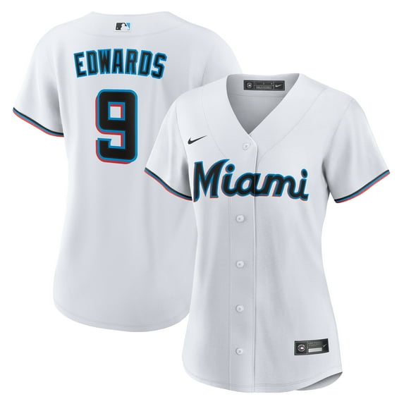 Women's Nike Xavier Edwards White Miami Marlins Home Replica Jersey