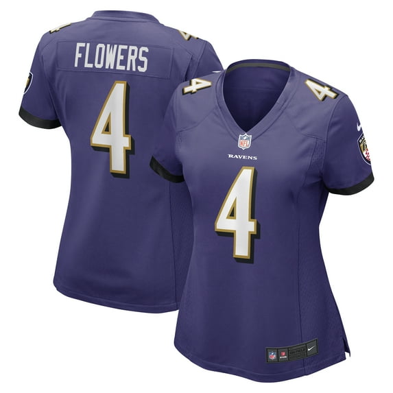 Women's Nike Zay Flowers Purple Baltimore Ravens Team Game Jersey