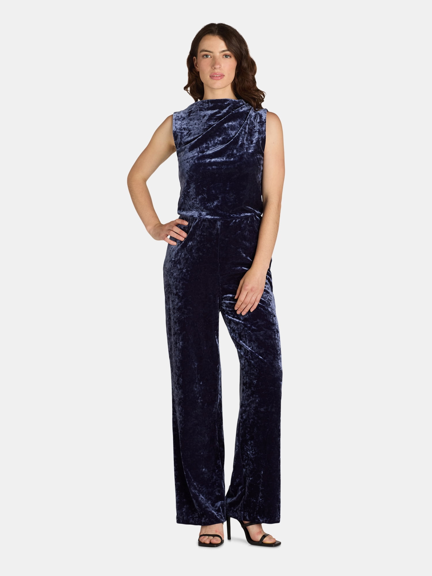 Nine.Eight Women’s Drape Front Sleeveless Jumpsuit, Sizes 2-18