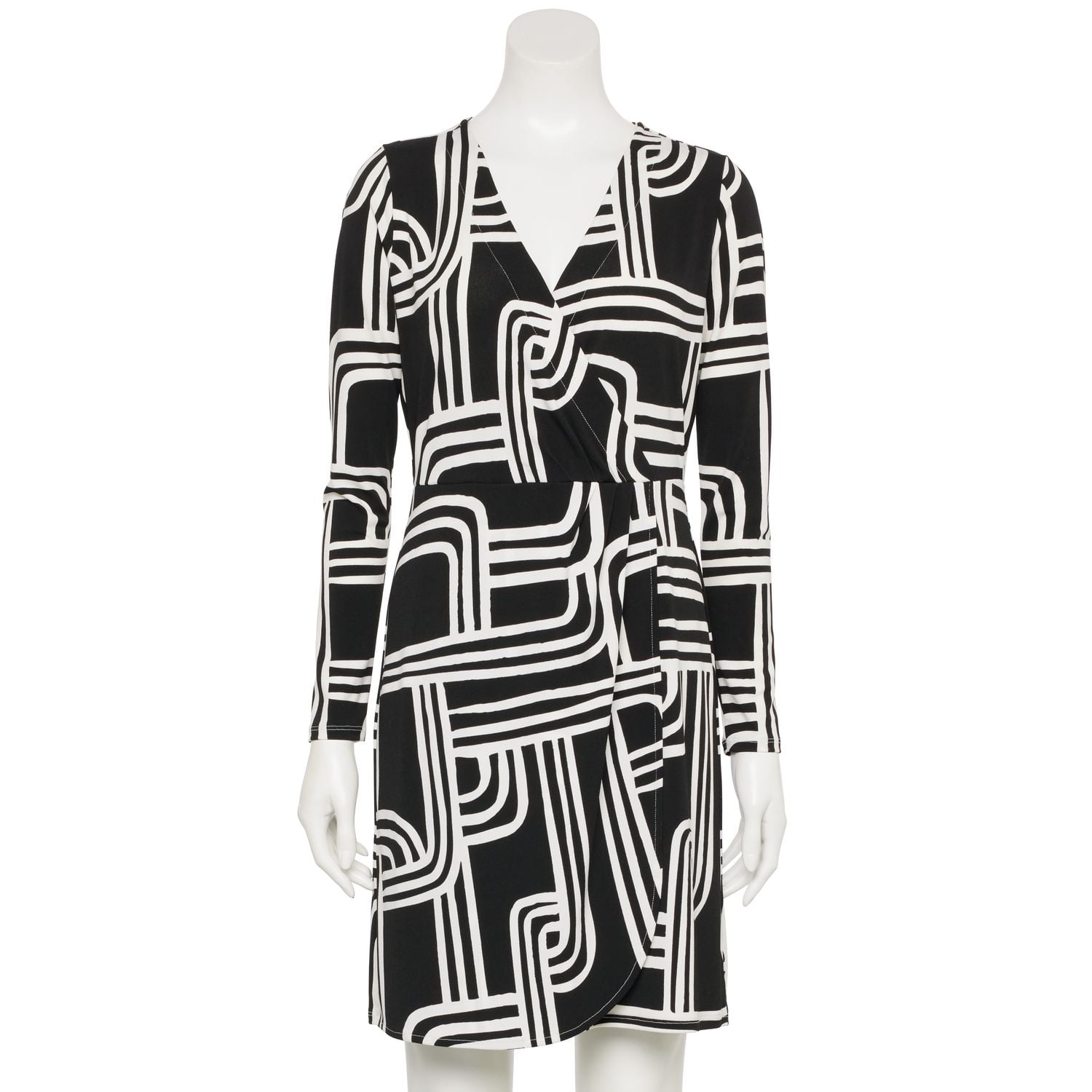 nine west dresses black and white Vivian High Neck Maxi main image 1