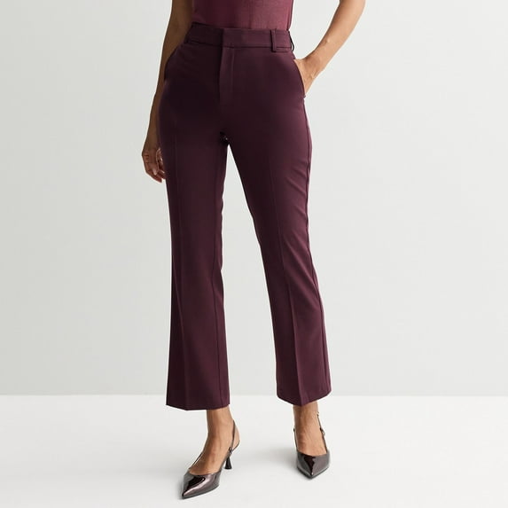 Women's Nine West Barely Bootcut Pant Color: Midnight Grape Size: 14