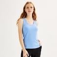 thumbnail image 1 of Women's Nine West Fitted Rib Tank Top Color: Subtle Periwinkle Size: SMALL, 1 of 4