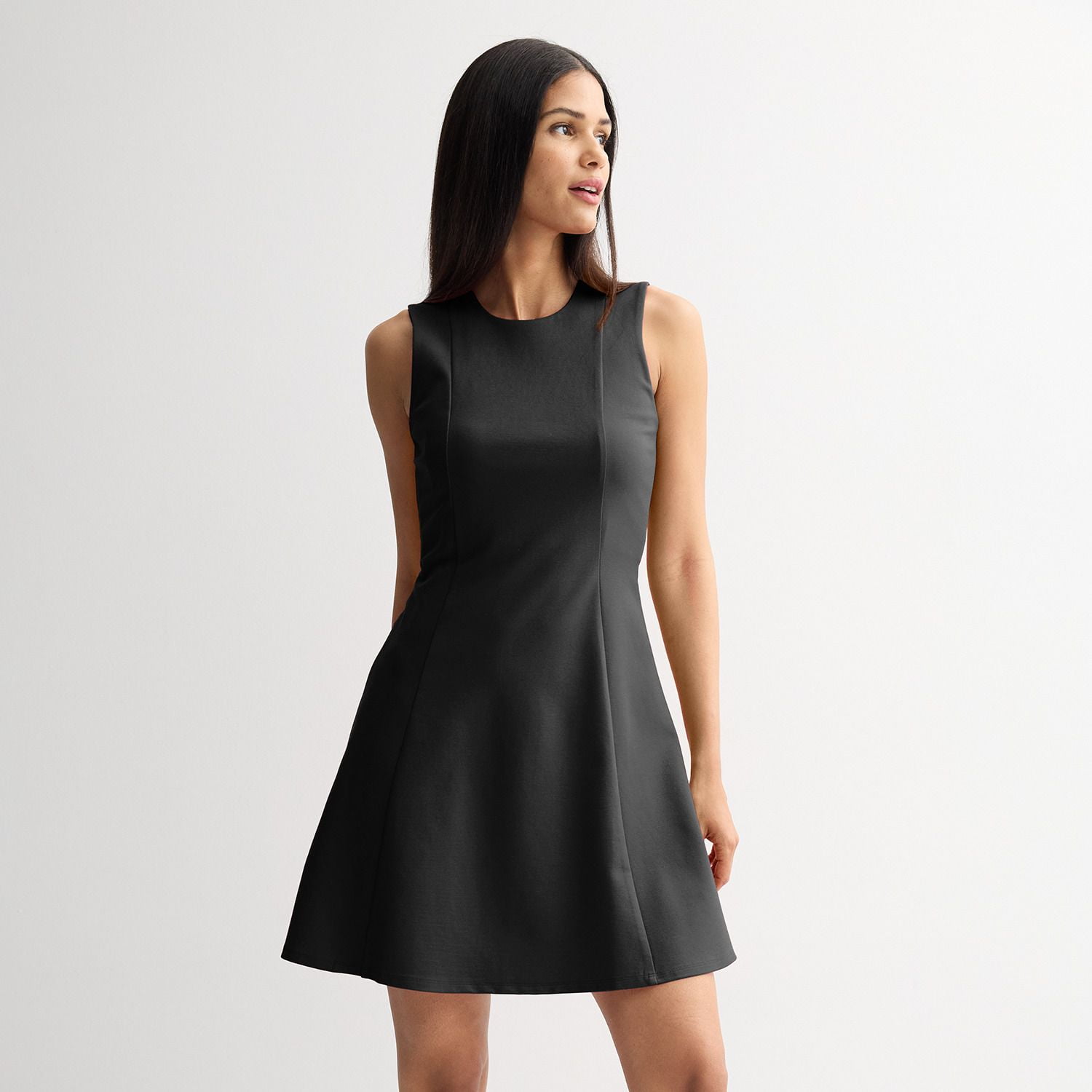 Women's Nine West Flared Mini Dress Color: Mineral Black Size: X SMALL -  Walmart.com