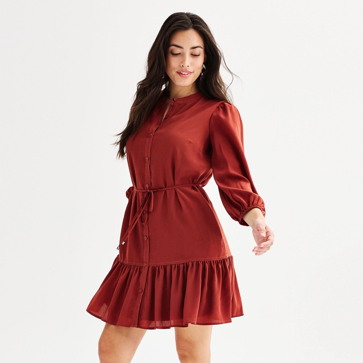 Women's Nine West Long Sleeve Belted Mini Dress Color: Marsala Flower Size: X SMALL - Walmart.com Women's Nine West Long Sleeve Belted Mini Dress Color: Marsala Flower Size: X SMALL - Walmart.com