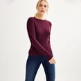 thumbnail image 1 of Women's Nine West Ribbed Sweater Color: Maddie Plum Size: LARGE, 1 of 4