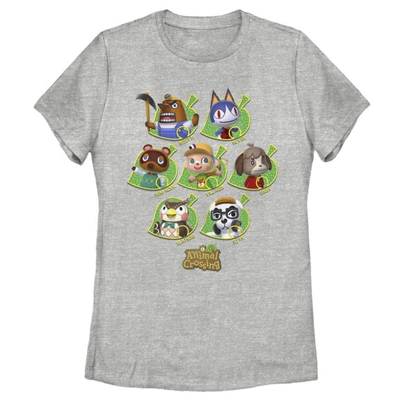 Women's Nintendo Animal Crossing New Leaf Towns People  Graphic Tee Athletic Heather Large