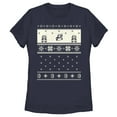 thumbnail image 1 of Women's Nintendo Christmas Sweater Mario  Graphic Tee Navy Blue Large, 1 of 4
