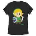 thumbnail image 1 of Women's Nintendo Legend of Zelda Link's Awakening Avatar Graphic Tee Black Small, 1 of 3
