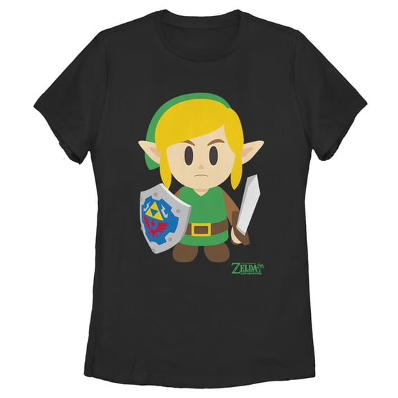 Women's Nintendo Legend of Zelda Link's Awakening Avatar Graphic Tee Black Small
