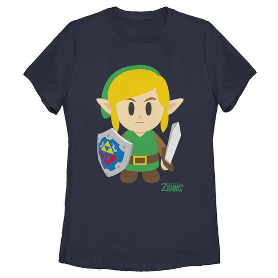 Women's Nintendo Legend of Zelda Link's Awakening Avatar Graphic Tee Navy Blue 2X Large