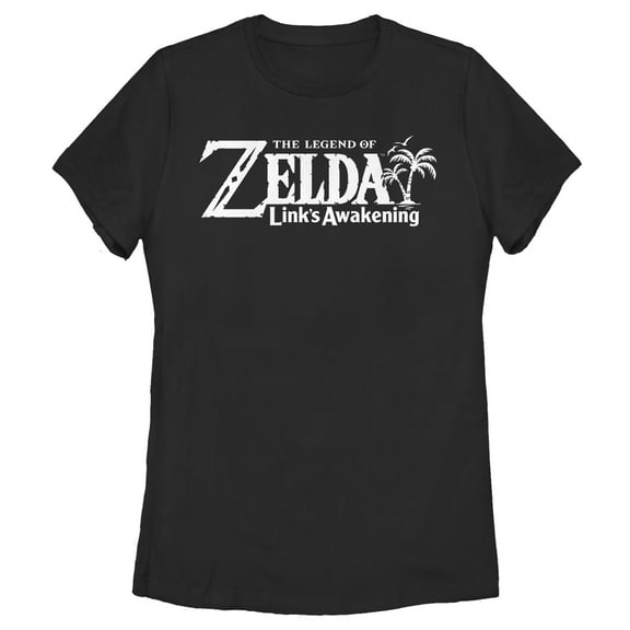 Women's Nintendo Legend of Zelda Link's Awakening Classic Logo  Graphic Tee Black 2X Large