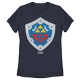 thumbnail image 1 of Women's Nintendo Legend of Zelda Link's Awakening Hylian Shield  Graphic Tee Navy Blue 2X Large, 1 of 4