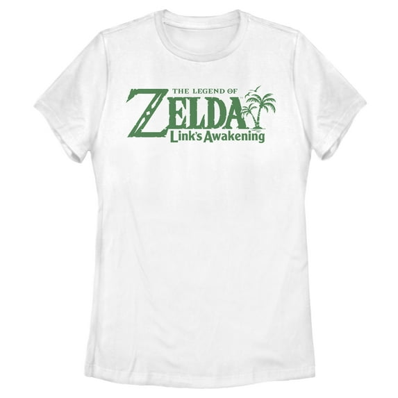 Women's Nintendo Legend of Zelda Link's Awakening Palm Logo Graphic Tee White 2X Large