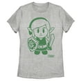 thumbnail image 1 of Women's Nintendo Legend of Zelda Link's Awakening Sleek Avatar Graphic Tee Athletic Heather Medium, 1 of 3