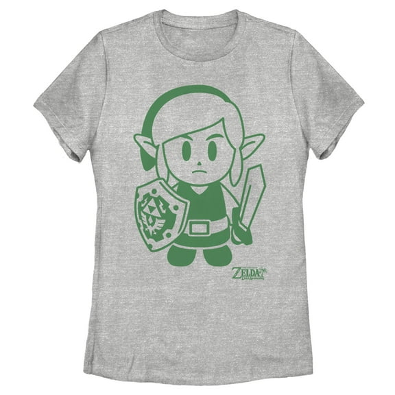 Women's Nintendo Legend of Zelda Link's Awakening Sleek Avatar Graphic Tee Athletic Heather Medium