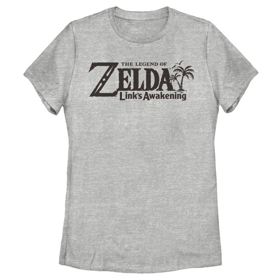 Women's Nintendo Legend of Zelda Link's Awakening Switch Logo Graphic Tee Athletic Heather 2X Large