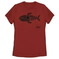 thumbnail image 1 of Women's Nintendo Legend of Zelda Link's Awakening Whale Hieroglyphic Graphic Tee Red X Large, 1 of 3