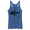 thumbnail image 1 of Women's Nintendo Legend of Zelda Link's Awakening Whale Hieroglyphic  Racerback Tank Top Royal Blue Heather Large, 1 of 3