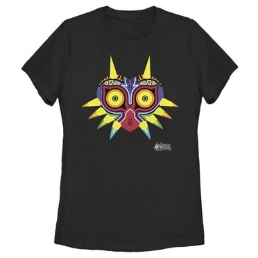 Women's Nintendo Legend of Zelda Majora's Mask Design  Graphic Tee Black X Large