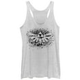 thumbnail image 1 of Women's Nintendo Legend of Zelda Triforce Paint Splatter  Racerback Tank Top White Heather Small, 1 of 3