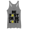 thumbnail image 1 of Women's Nintendo Mario Be Fast or Be Last  Racerback Tank Top Gray Heather Large, 1 of 3