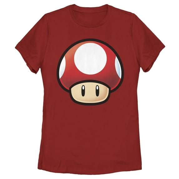 Women's Nintendo Mario Mushroom Graphic Tee Red 2X Large