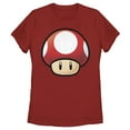 thumbnail image 1 of Women's Nintendo Mario Mushroom Graphic Tee Red Medium, 1 of 3