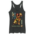 thumbnail image 1 of Women's Nintendo Metroid Samus Pose  Racerback Tank Top Black Heather 2X Large, 1 of 3