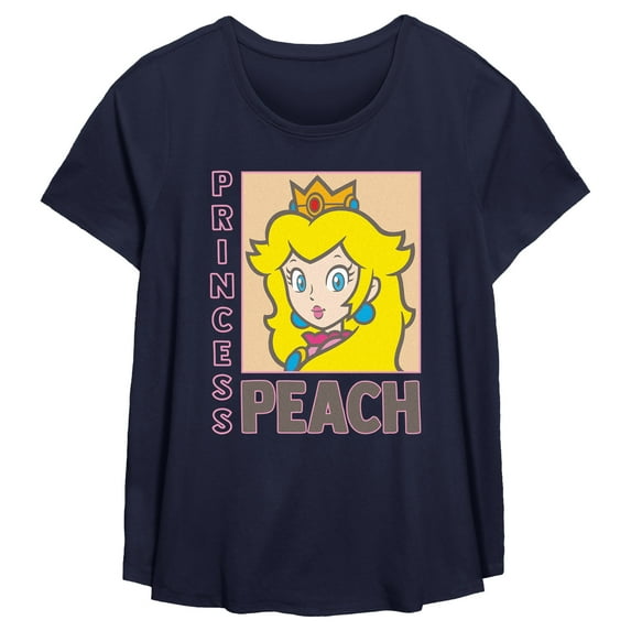 Women's Nintendo Princess Peach Portrait Frame Graphic T-Shirt